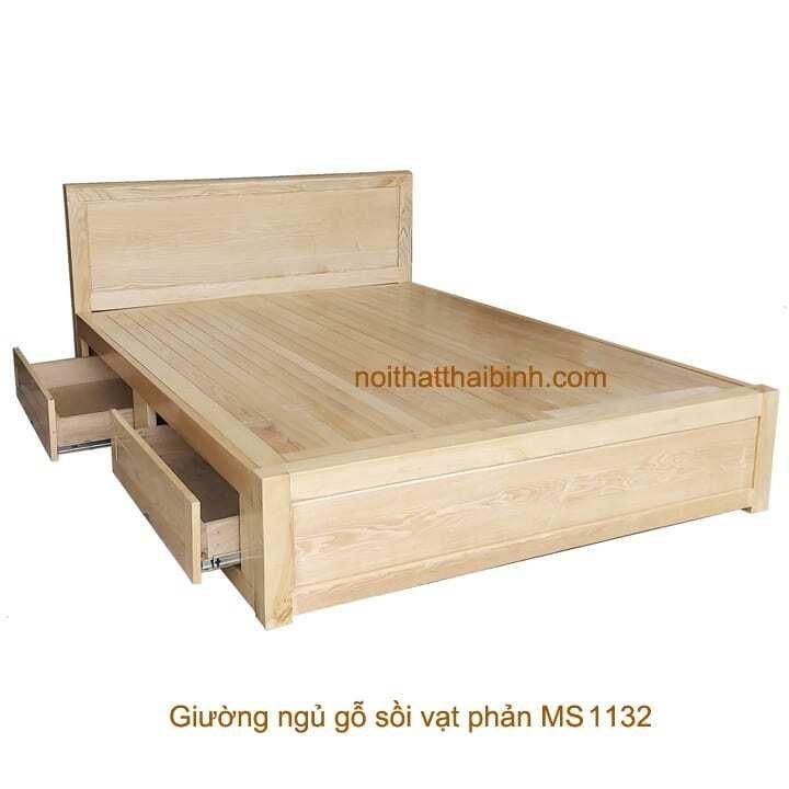 Giường ngủ gỗ sồi vạt phản MS 1132 Giá bán = 11.000.000 đ 1 Giường ngủ gỗ sồi vạt phản MS 1132 Giá bán = 11.000.000 đ
