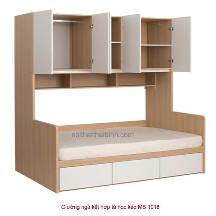 Giường ngủ kết hợp tủ và ngăn kéo MS 1018 Giá bán = 10.500.000 đ - Tặng nệm AMERICAN kèm theo giường 1 Giường ngủ kết hợp tủ và ngăn kéo MS 1018 Giá bán = 10.500.000 đ - Tặng nệm AMERICAN kèm theo giường