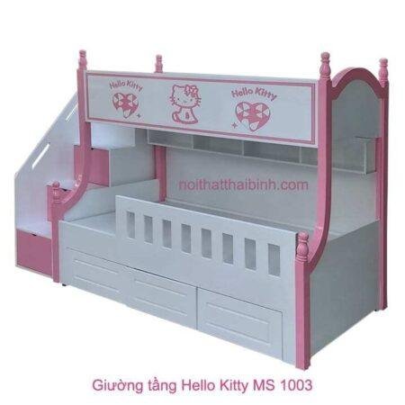 Giường tầng Hello Kitty MS 1003 Giá bán = 16.200.000đ giảm còn = 14.200.000đ
