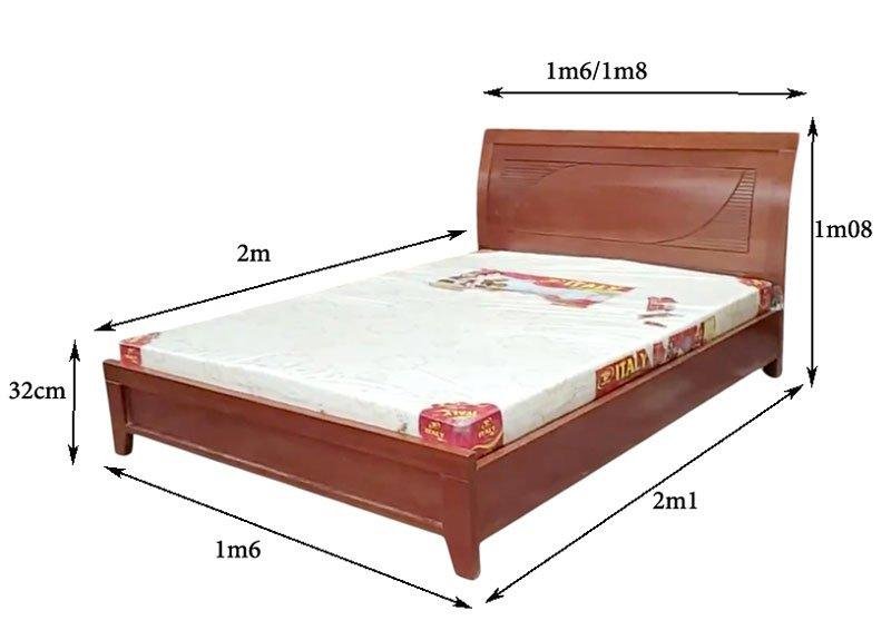 Giường gỗ mdf cao cấp MS 3222 2 Giường gỗ mdf cao cấp MS 3222 - Ảnh 2