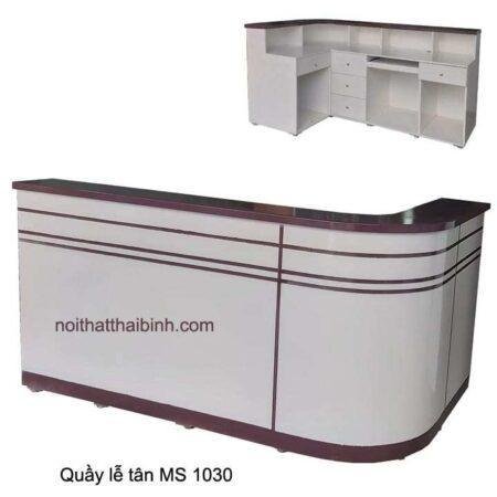 Quầy lễ tân bo góc đẹp MS 1030 Giá bán = 9.000.000 đ