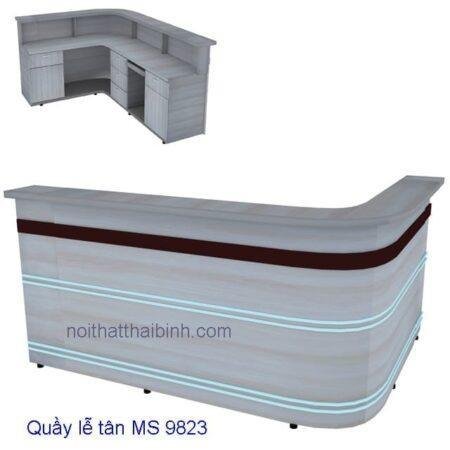 Quầy lễ tân đẹp hiện đại MS 9823 Giá 2m0 = 10.800.000