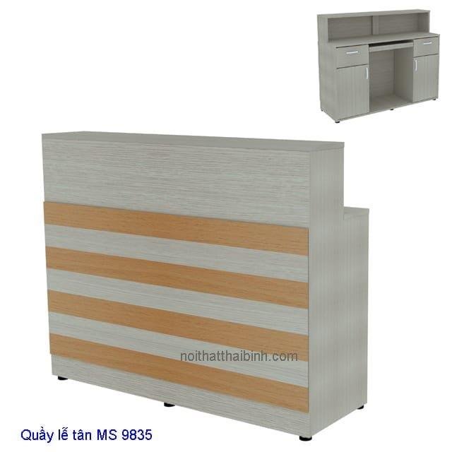 Quầy lễ tân hiện đại MS 9835 Giá 1m4 = 4.900.000 1 Quầy lễ tân hiện đại MS 9835 Giá 1m4 = 4.900.000