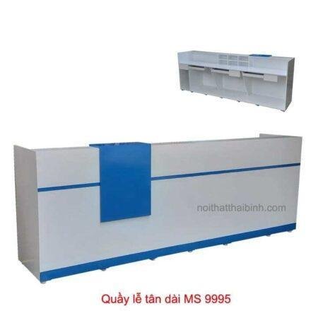 Quầy lễ tân dài MS 9995 Giá bán = 13.500.000 đ - Tặng 1 ghế quầy cao cấp kèm theo.