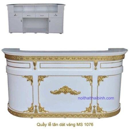 Quầy lễ tân dát vàng MS 1076 Giá bán = 20.000.000 đ
