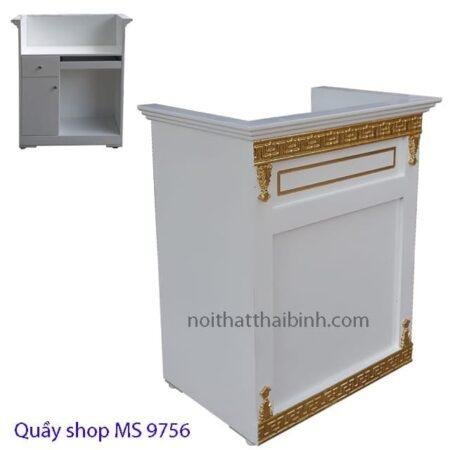 Quầy tính tiền shop bán hàng MS 9756 Giá 1m0 = 5.500.000