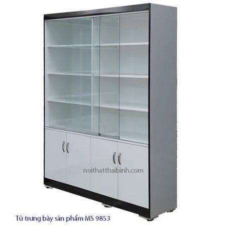 Tủ kính trưng bày sản phẩm MS 9853 Giá 1m6 = 6.700.000 đ