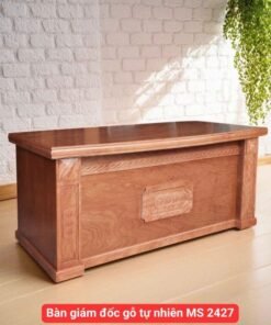 Bàn giám đốc gỗ tự nhiên vân xoan đào MS 2427