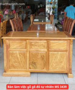 Bàn làm việc gỗ gõ đỏ tự nhiên MS 3439