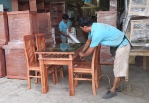 Bộ Bàn Ăn 6 Ghế Gỗ tại xưởng mộc nội thất Thái Bình