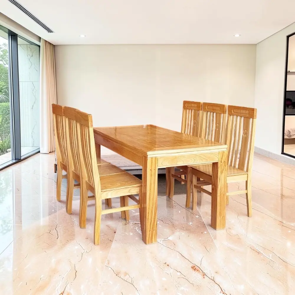 Bộ Bàn Ăn 6 Ghế Gỗ: Kinh Nghiệm Chọn Mua Từ Người Thợ 18 Năm Bộ bàn ăn 6 ghế gỗ sồi