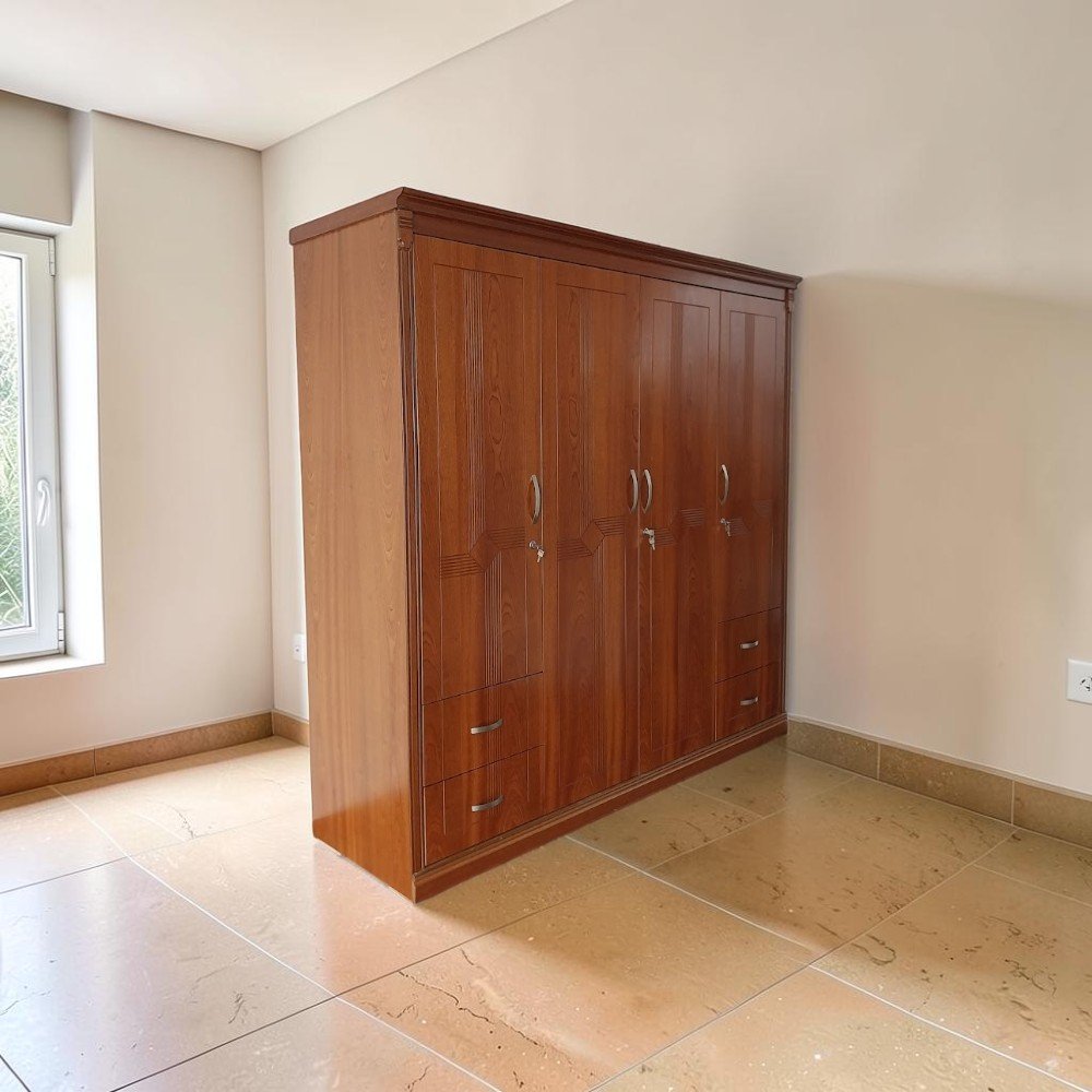 Tủ quần áo 4 cánh gỗ sồi đẹp Nội thất Thái Bình