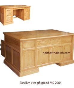 Bàn làm việc bằng gỗ gõ đỏ MS 2064