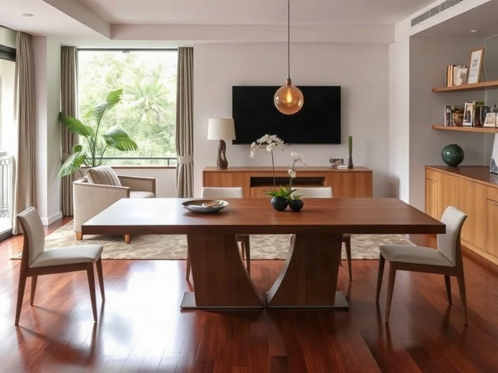 Khám Phá 5 Tác Dụng Đặc Biệt Của Bàn Ăn Thông Minh Bàn ăn thông minh với các phần mở rộng trong phòng khách Việt Nam rộng lớn