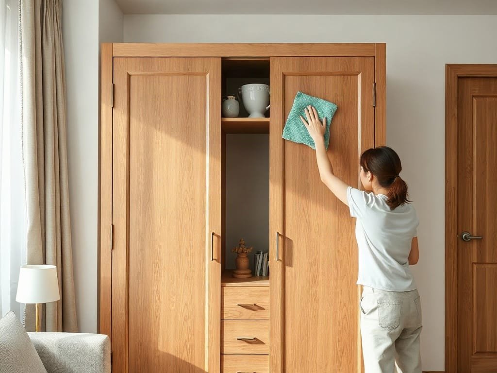 Bí quyết bảo quản tủ quần áo hiệu quả và lâu bền nhất Bảo quản tủ quần áo: làm sạch bề mặt