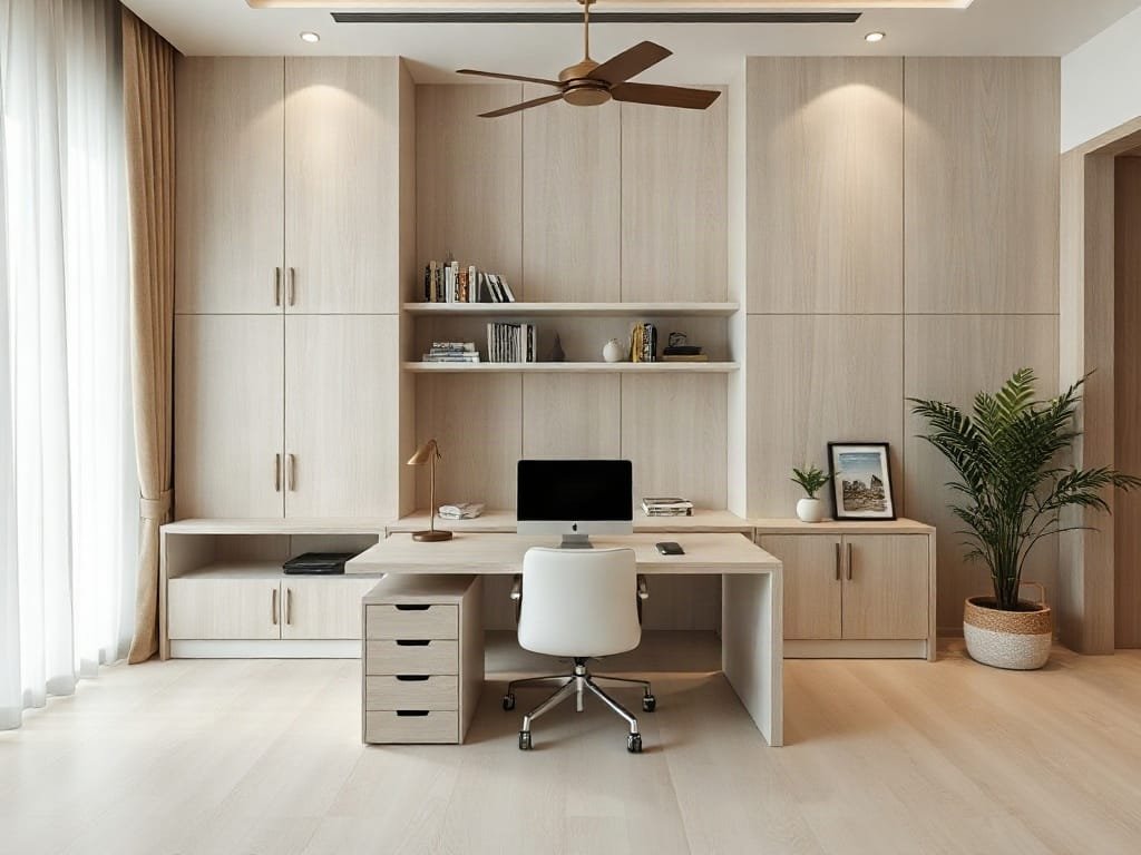Gỗ Sưa Trắng là gì? Bí Quyết Lựa Chọn và Sử Dụng Hiệu Quả Bộ nội thất văn phòng từ gỗ sưa trắng trong phòng làm việc hiện đại Việt Nam.