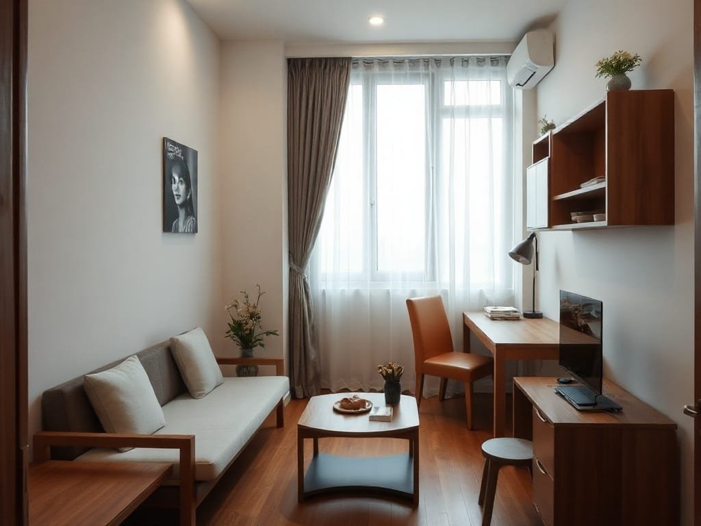 Căn hộ nhỏ Việt Nam với nội thất đa chức năng.