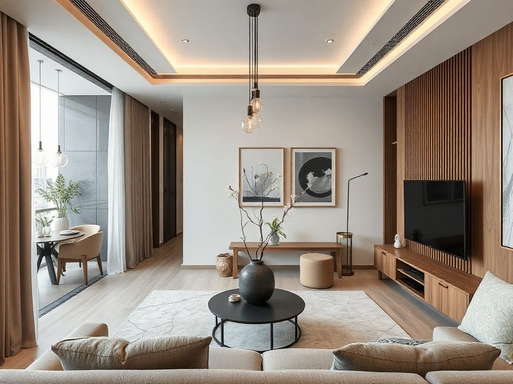 Khám Phá Gỗ Gụ Nam Phi: Tính Năng Và Ứng Dụng Nổi Bật Trong Nội Thất Căn hộ Việt hiện đại với điểm nhấn Gỗ Gụ Nam Phi tối giản.