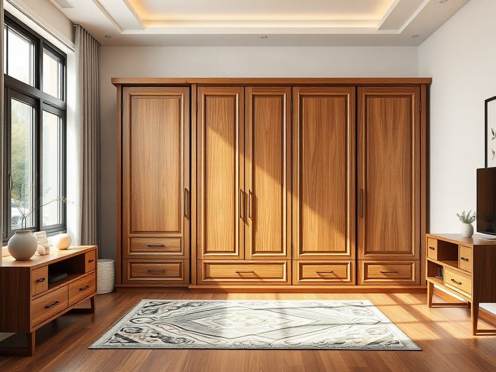 Khám Phá Lợi Ích Khi Dùng Tủ Quần Áo Gỗ Tự Nhiên Cho Không Gian Sống gỗ tự nhiên: ứng dụng nội thất