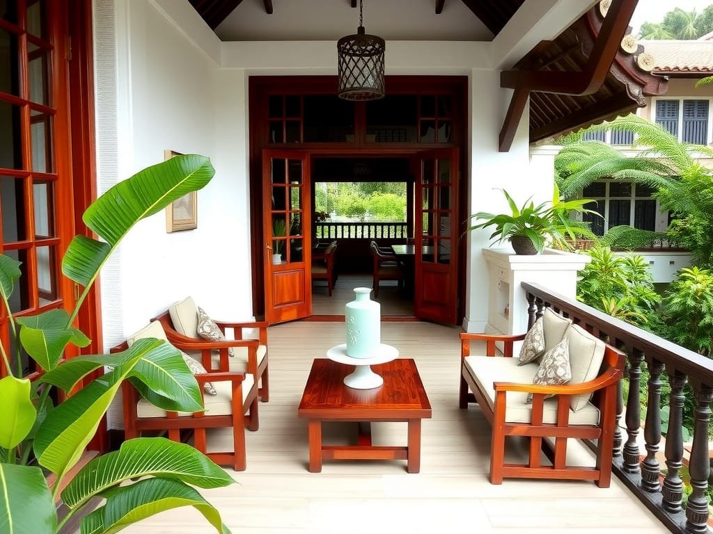 Tượng gỗ hương chi tiết trong một ngôi nhà Việt Nam.