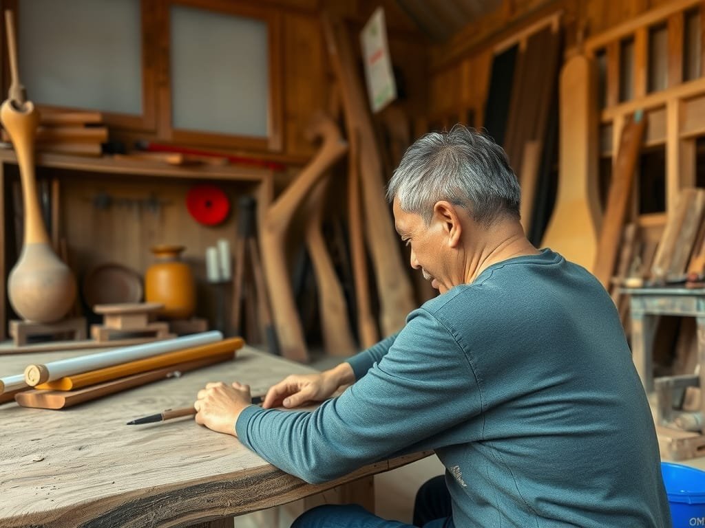 Ban công của biệt thự Việt Nam sang trọng với nội thất gỗ hương.