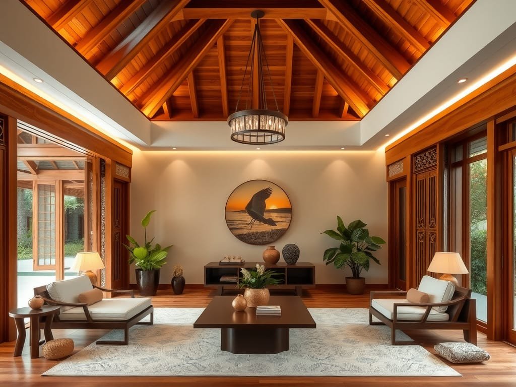 Biệt thự Việt Nam với trang trí gỗ cao cấp