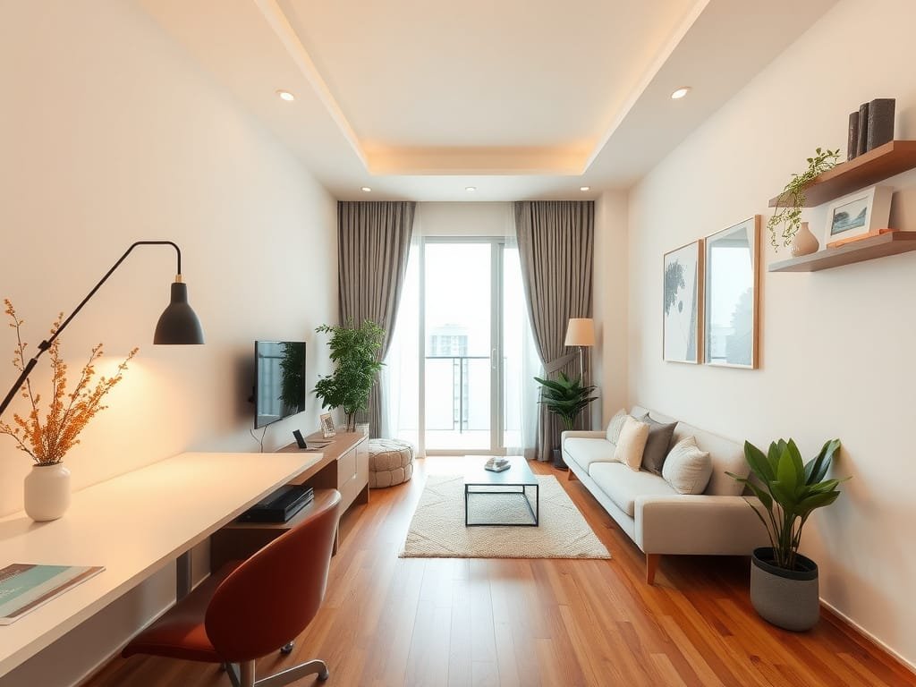 Phòng khách Việt Nam ấm áp với lò sưởi và trang trí gỗ hương.