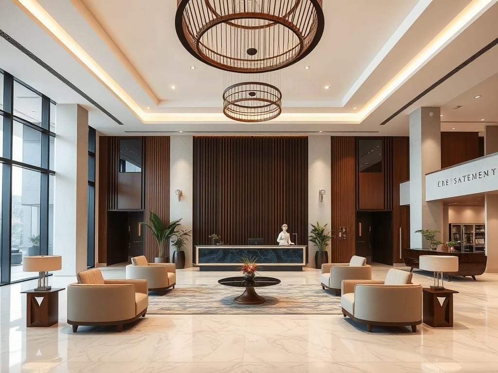 Khu vực tiếp tân mở rộng tại công ty Việt Nam