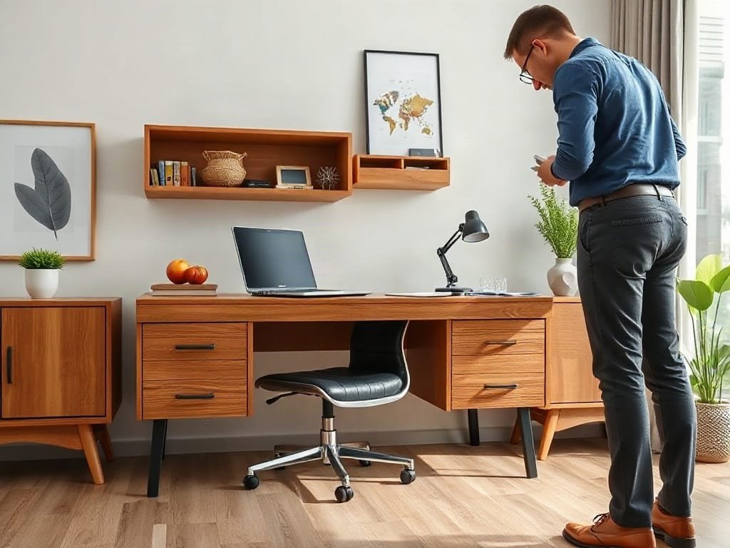 3 Bước chọn bàn làm việc phong cách hiện đại phù hợp mọi không gian Kinh nghiệm chọn bàn làm việc: kiểm tra kết cấu