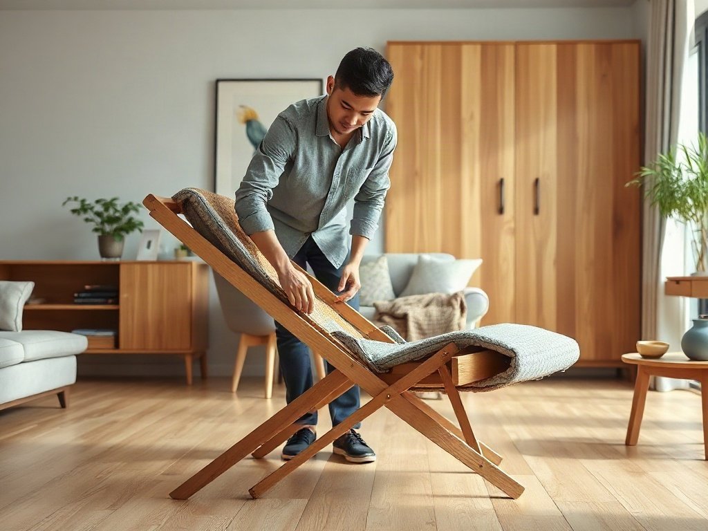 Khám Phá 5 Mẫu Ghế Xếp Gọn Thông Minh Cho Không Gian Hiện Đại Kinh nghiệm chọn ghế bố: kiểm tra kết cấu