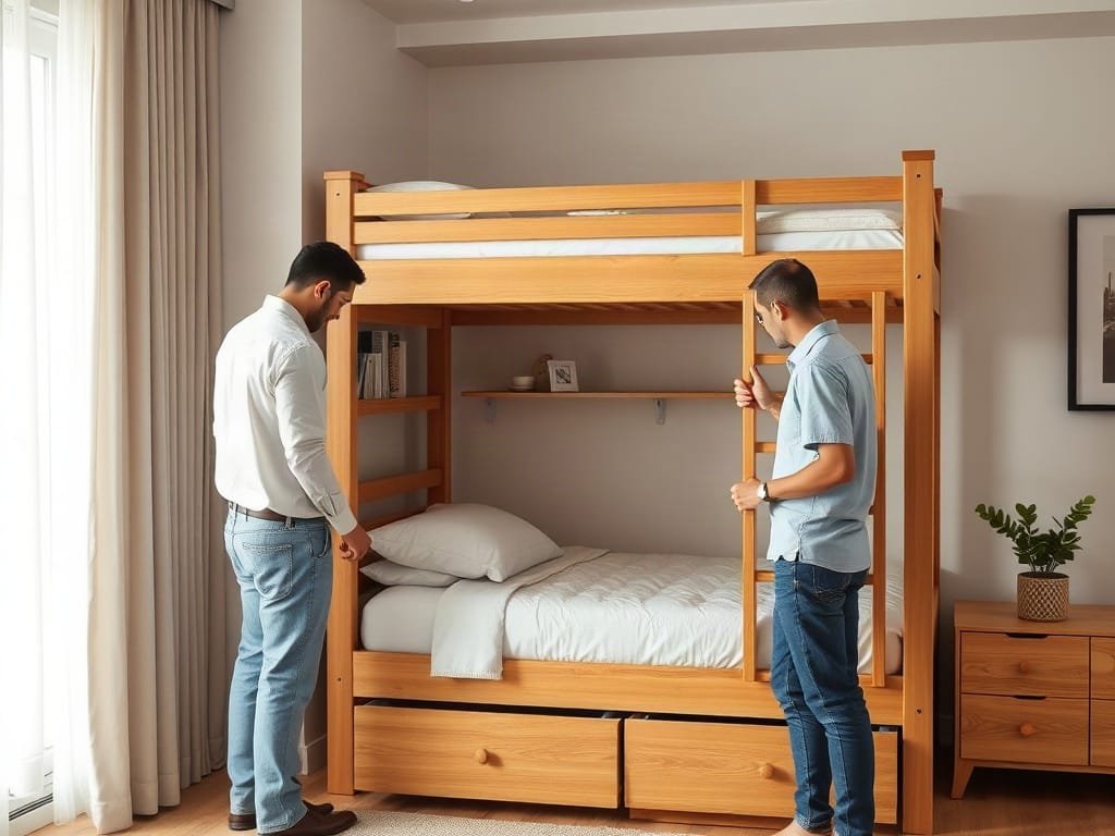5 Bước Lắp Ráp Giường Tầng Nhanh Chóng và Tiện Lợi Nhất Kinh nghiệm chọn giường tầng: kiểm tra kết cấu