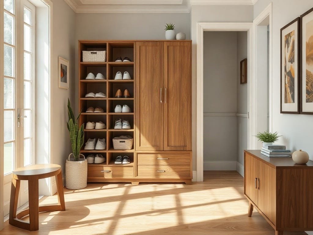 Kinh nghiệm chọn tủ giày: hợp không gian