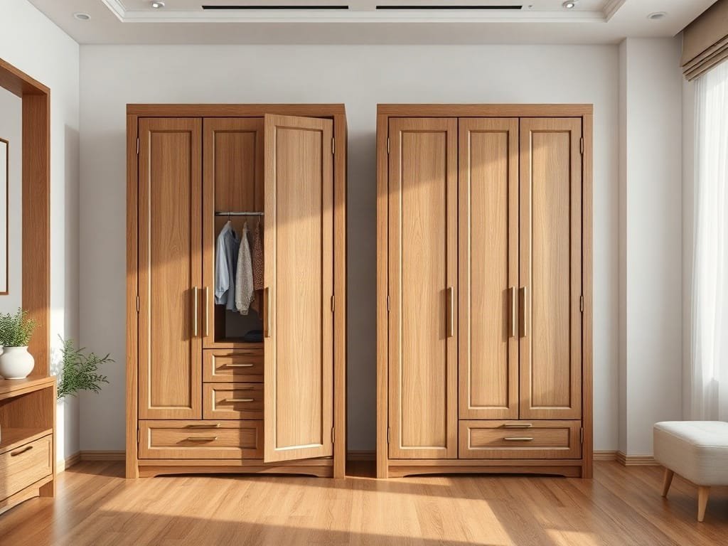 Khám phá các mẫu tủ quần áo gỗ công nghiệp đẹp cho không gian hiện đại Kinh nghiệm chọn tủ quần áo: so sánh kích thước