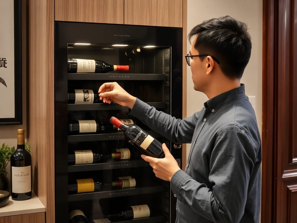 6 Mẹo Cải Thiện Tủ Rượu Phòng Chật Giúp Tối Ưu Không Gian Hiệu Quả Người Việt chọn rượu từ tủ tối ưu không gian, phong cách.