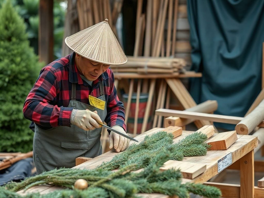 Người Việt làm việc trên dự án gỗ Thông Xanh