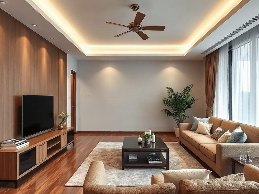 8 Cách Sử Dụng Kệ Tivi Hiệu Quả Hơn Cho Không Gian Sống Phòng khách lớn với kệ tivi đẹp, hoàn hảo cho các buổi họp mặt gia đình ở Việt Nam.
