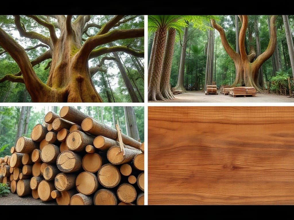 Gỗ Sưa Trắng là gì? Bí Quyết Lựa Chọn và Sử Dụng Hiệu Quả Quy trình gỗ Sưa Trắng: từ cây rừng đến tấm gỗ hoàn thiện