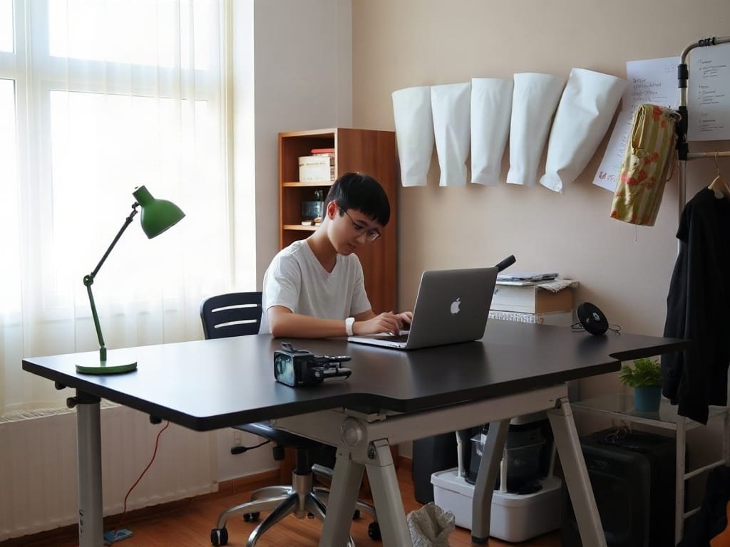 5 Lý Do Nên Dùng Bàn Làm Việc Thông Minh Cho Không Gian Hiện Đại Sinh viên Việt Nam học tập tại bàn thông minh đa chức năng trong ký túc xá.