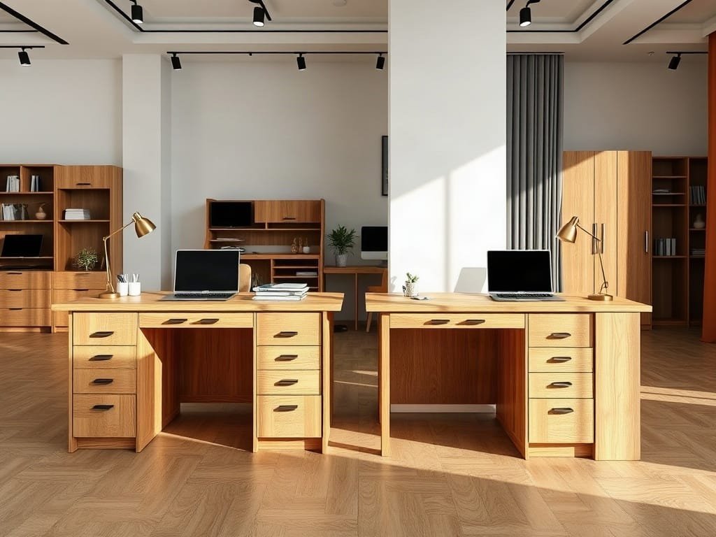 So sánh bàn làm việc: gỗ tự nhiên và MDF Melamine