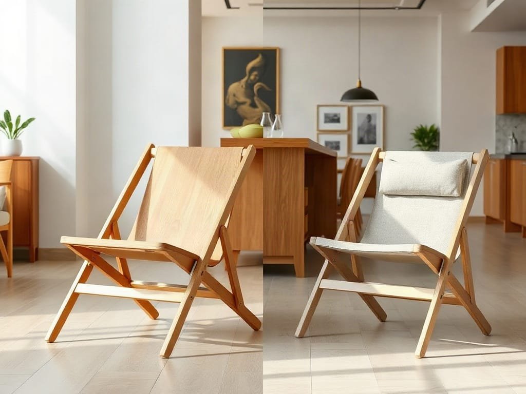 So sánh ghế bố: gỗ tự nhiên và MDF Melamine