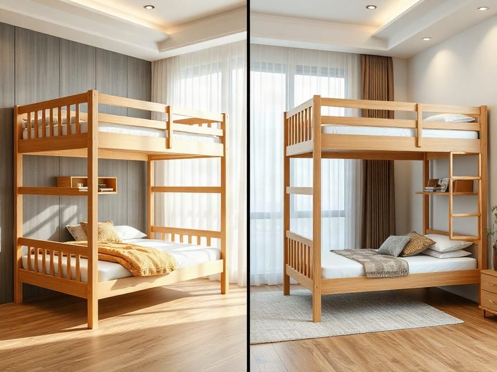 So sánh giường tầng: gỗ tự nhiên và MDF Melamine