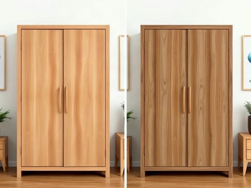 So sánh tủ quần áo: gỗ tự nhiên và MDF Melamine