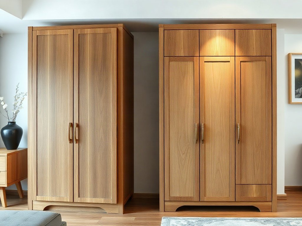So sánh tủ quần áo: gỗ tự nhiên và MDF Melamine