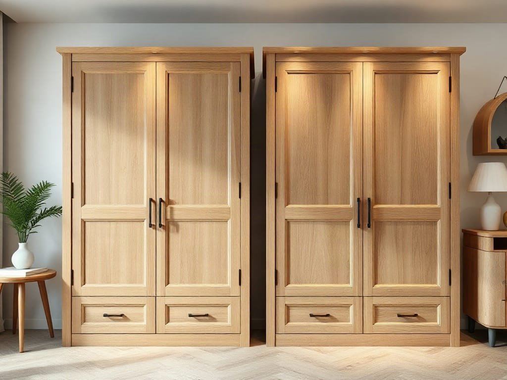 Những Sai Lầm Khi Chọn Mua Tủ Quần Áo Mà Bạn Cần Tránh Ngay So sánh tủ quần áo: gỗ tự nhiên và MDF Melamine