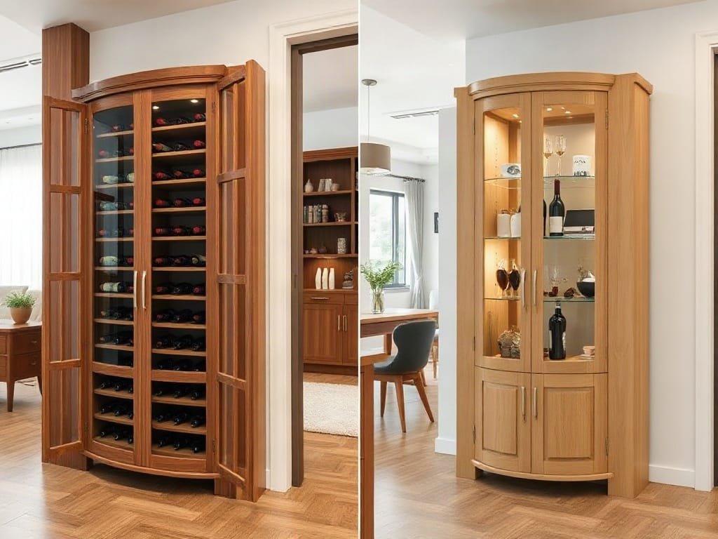 So sánh tủ rượu: gỗ tự nhiên và MDF Melamine