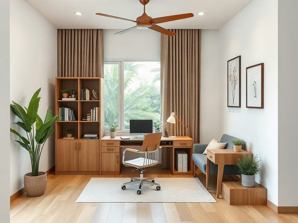 Thiết lập văn phòng tại nhà với nội thất gỗ ở Việt Nam