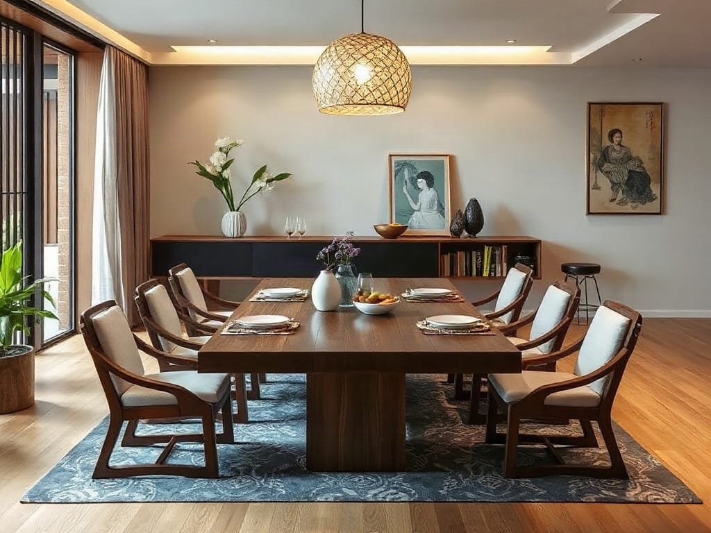 Bàn ăn Nhật Bản thấp truyền thống trong nhà Việt hiện đại