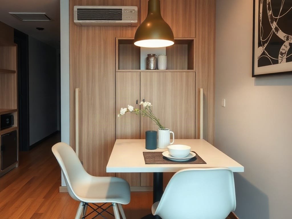 Bàn ăn nhỏ gọn trong chung cư đô thị Việt Nam