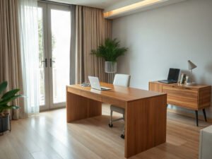 Bàn Làm Việc Gỗ Tự Nhiên Cao Cấp: Lựa Chọn Hoàn Hảo Cho Không Gian Làm Việc