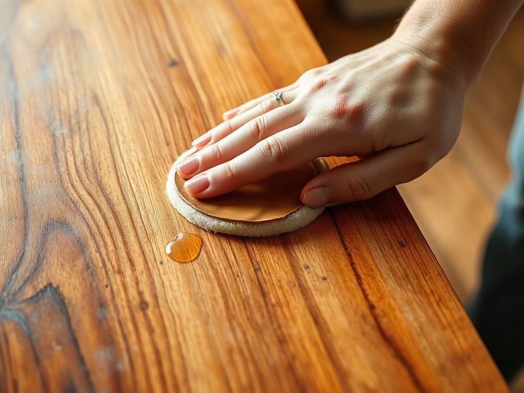 Đánh bóng bàn làm việc: bề mặt sáng sạch